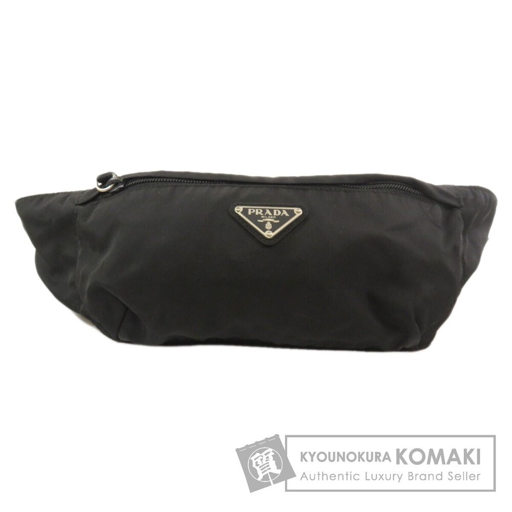 Prada logo plate hip bag waist Bum Body Bag Black